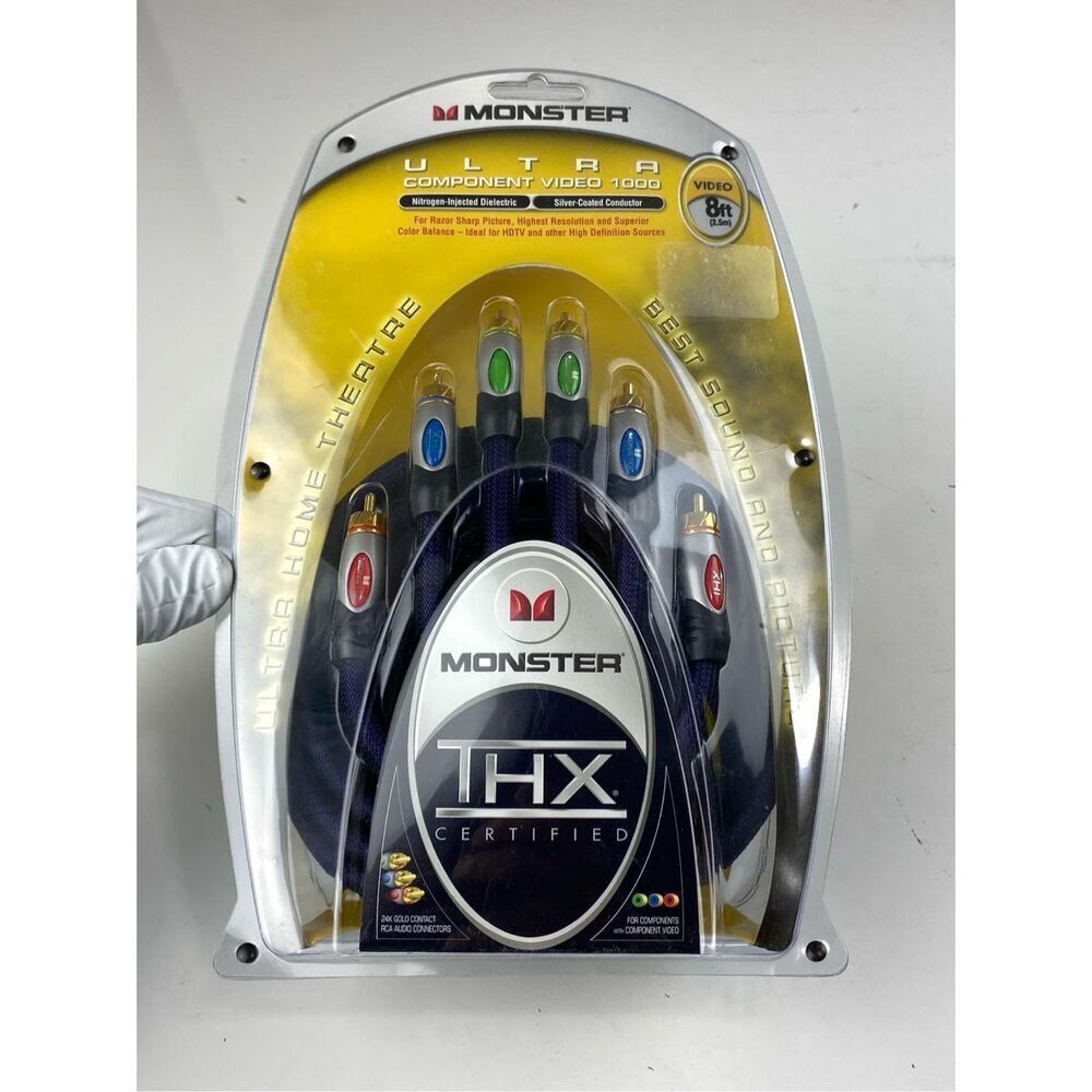 Monster Cable Ultra Component Video 1000 8' Cables Model ULT V1000 CV-8 SEALED B